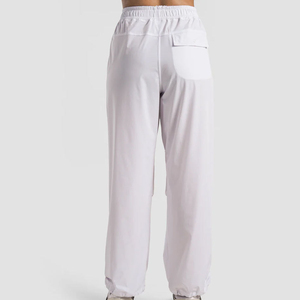 Pantalones de Lona para Mujer, Transpirables, Estilo Urbano, Color Sólido, Cintura Elástica, Largos, Venta al Por Mayor - Product Image 3