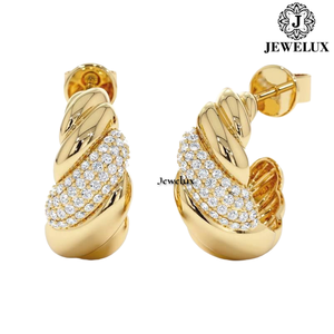 Boucles d'oreilles clous en diamant naturel VVS, argent sterling 925 plaqué rhodium, certifiées IGI, tendance, pour mariages, fêtes, cadeaux, en provenance d'Inde - Product Image 2