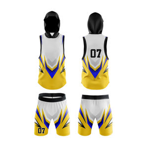 Ensemble de maillots de compression respirants imprimés pour l'entraînement d'équipe de football américain 7v7 avec capuche par sublimation - Product Image 1