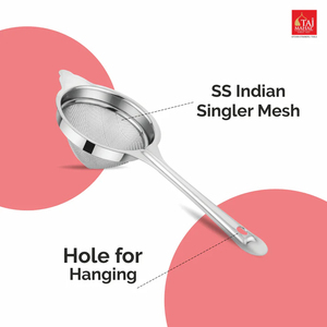 Premium Extra Fine Conical <b>Mesh</b> Twirl Accord Punch <b>Strainers</b> Long Handle Eco-Friendly for Sifting Straining - Product Image 3