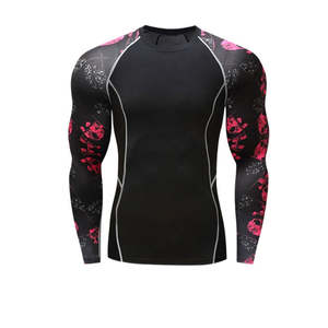 Rashguard à manches longues pour homme en Spandex/Polyester de haute qualité, personnalisable (couleur et logo), idéal pour la gym et le fitness, performance optimale - Product Image 2