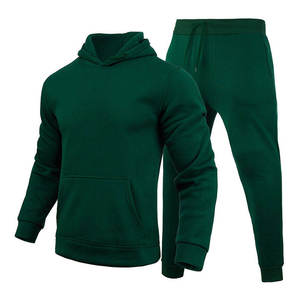 Conjunto de Sudadera con Capucha Verde Oliva para Hombre, Chándal Informal de Felpa Francesa, Ropa Deportiva para Otoño - Product Image 3