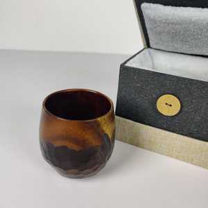 Taza de Té de Madera Hecha a Mano, Vaso Tallado con Laca, Taza de Café Ecológica, Taza de Whisky Rústica, Vajilla de Madera Natural, Regalo para - Product Image 3