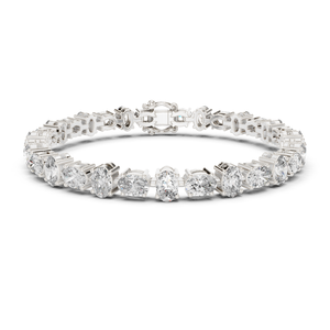 Pulsera de Diamantes de Oro Blanco de 18K al por Mayor, Corte Ovalado, 7.71ct, Diamantes Naturales, Joyería Fina de Diseño de Lujo, Regalo para Mujer - Product Image 1