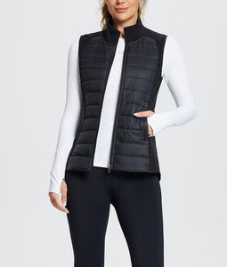 Chaleco Acolchado Ligero, Transpirable e Impermeable, de Punto, para Correr en Invierno, Sin Mangas, con Bordado, Liso, OEM, de Algodón - Product Image 3