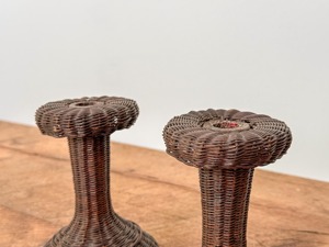 Handmade Wicker Candle Stand Set Perfect for Living Room <b>Console</b> <b>Table</b> and Shelf Decor Styling Mantel and Fireplace Decoration - Product Image 3