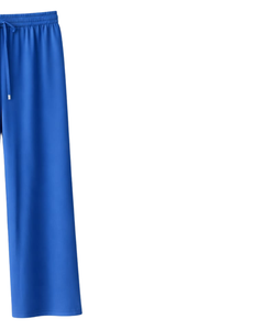 Pantalones Deportivos Anchos Azul Rey para Mujer, Cintura Elástica con Cordón, Pantalones Casuales Holgados, Fabricante OEM, Suministro al por Mayor - Product Image 2