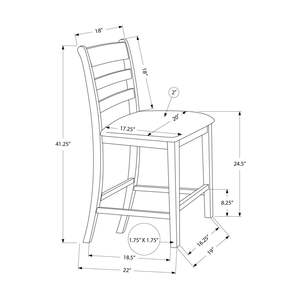 Juego de 2 sillas de comedor de 44 pulgadas de altura, lado tapizado de estilo transitorio para cocina y comedor - Product Image 4