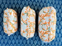 Sac de toilette en coton fait main, durable, réutilisable, écologique, avec fermeture éclair, grand, léger, vintage, résistant à l'eau