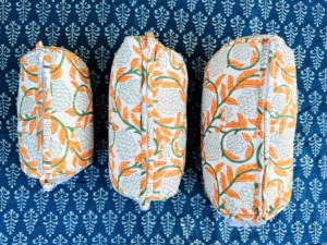 Handmade Durable Reusable Eco-Friendly Cotton <b>Toiletries</b> <b>Bag</b> Zipper Closure Medium Capacity Lightweight Cosmetic Pouch Bohemian - Product Image 3