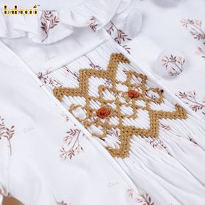 DR4504 - Mono Largo para Bebé con Estampado Floral y Detalle Fruncido - Product Image 4