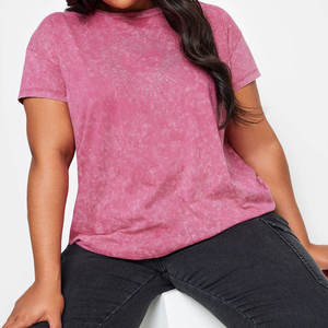 T-shirt personnalisé pour femme, coupe ample et carrée, manches longues, effet délavé, respirant, automne/hiver, devant - Product Image 5