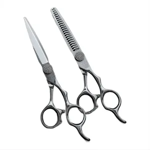 Ciseaux de barbier professionnels pour la coupe de cheveux, ciseaux à bords tranchants, ciseaux japonais en acier inoxydable, ciseaux à effiler - Product Image 4