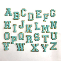 Patch brodé personnalisé en feutre non tissé rose avec lettres de l'alphabet, thermocollant ou à coudre, pour vêtements, chapeaux, sacs, vestes, sacs à dos