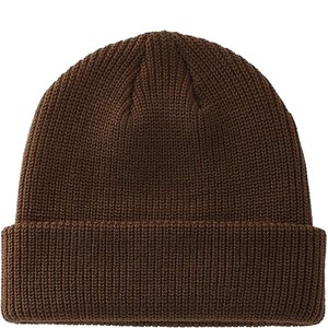 Unisex Brown Ribbed Knit Beanie Hat Solid Color <b>Winter</b> <b>Cap</b> Casual Stretch Acrylic Warm Headwear for Adults 56-58CM - Product Image 2