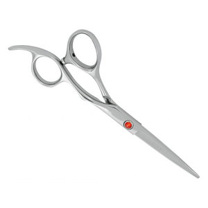 Premium Silver Color Red Screw Hair Cutting Scissors Swivel Handle Professional <b>Barber</b> Shears German Stainless Steel Sharp <b>Blade</b> - Product Image 2