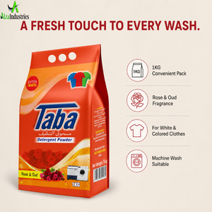 Machine Wash <b>Detergent</b> Powder Rose & Oud 1 KG for Colored & White Clothes Deep Cleaning Laundry Care | Long Lasting Fresh Fabric - Product Image 5