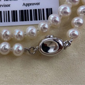 Zhuji Romantic Freshwater <b>Pearl</b> <b>Necklace</b> Gradient Crushed <b>Silver</b> Extremely Bright Round Flawless <b>Pearls</b> - Product Image 2