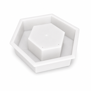 Moule en plastique PP pour dalles de béton hexagonales avec trou hexagonal pour pavage perméable - Product Image 1