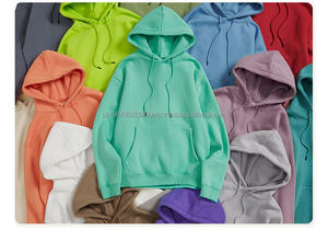 345gsm haute qualité mode coupe-vent surdimensionné à capuche logo personnalisé unisexe hommes femmes épais polaire pull blanc sweats à capuche - Product Image 6