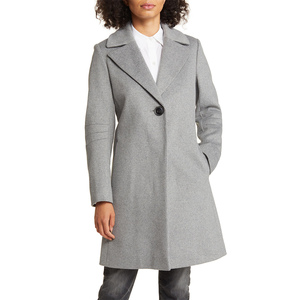 Manteau trench en laine croisé pour femme avec col en fourrure rabattable, manches longues, chaud et tendance pour l'hiver - Product Image 4