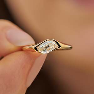 Women's Marquise Cut Diamond Engagement Ring 14k solid Gold Tension Setting Classic Style Fine Jewelry - Product Image 2