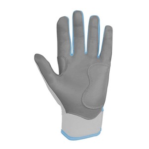 Light Blue White Leather Batting Gloves Padded <b>Hook</b> And Loop Closure Unisex Adult Training - Product Image 4