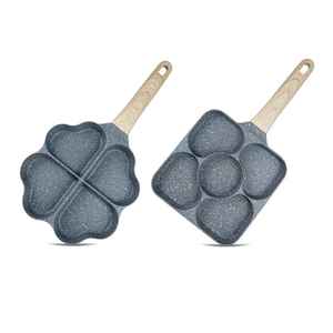 Juego de Sartenes de Hierro con Revestimiento de Acero Inoxidable, Antiadherentes, Resistentes al Calor, Compatibles con Inducción, con Mango de Plástico, Capacidad de 1-2L, para Cocina - Product Image 4