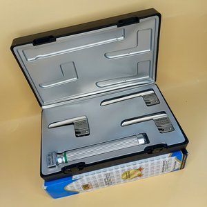 Laryngoscope Miller à fibre optique 3 lames 00-0-1, ensemble avec poignée enfant, qualité supérieure, réutilisable, en acier inoxydable, manuel, chirurgical ORL - Product Image 2