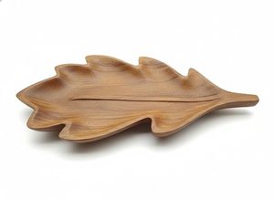 Plateau de service décoratif en bois d'acacia fait main, plateau de présentation alimentaire, plat à collation poli pour la décoration moderne de la maison, Art Déco - Product Image 4