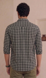 Men's Double Breasted Micro Casual Shirt 100% Cotton Breathable Summer Full Sleeve Enovate ODM - Product Image 2