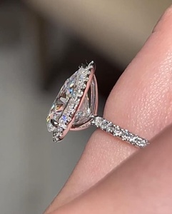 3.5 Carat Pear Cut Diamond <b>Solitaire</b> Engagement <b>Ring</b> for Women | IGI Certified Gold Wedding <b>Ring</b> | Luxury Bridal for Anniversary - Product Image 5