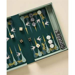 Jeu de backgammon en cuir de luxe, style enroulable, portable, pour adultes, jeu de société personnalisé de luxe pour cadeaux d'entreprise et usage domestique - Product Image 4