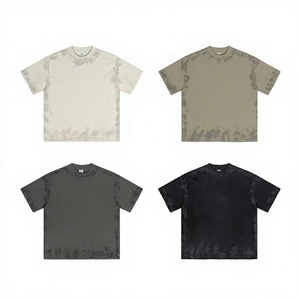 เสื้อยืดเจอร์ซีย์ผู้ชายดีไซน์ล่าสุด ผ้าฝ้าย 100% ขายส่ง ราคาส่ง คุณภาพสูง ผลิตในปากีสถาน เสื้อยืดแบบฟอกสี - Product Image 4