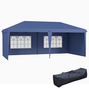 "Wedding Party <b>Tent</b> 10x20 ft Blue 4-Sided Carry Bag Outdoor <b>Canopy</b>" - Product Image 1