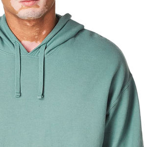 Sweat-shirt à capuche zippé pour homme avec poche, 100 % coton molletonné, coupe classique, écologique, respirant, vêtement décontracté pour le printemps - Product Image 2