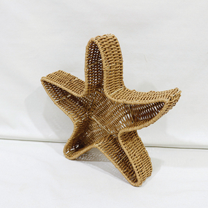 Bandeja de Servir de Ratán PE Ecológica Hecha a Mano con Diseño de Estrella de Mar, Color Sólido, Sin Acabado, para Uso Residencial - Product Image 3
