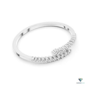 1.96 CT White <b>Gold</b> Round Lab Grown Diamond Bypass Bracelet in 18K <b>Solid</b> <b>Gold</b> - Product Image 3