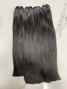 Usine en gros 100% véritables extensions de cheveux humains 26 pouces Double trame naturelle droite en vrac cheveux crus sans perte - Product Image 2