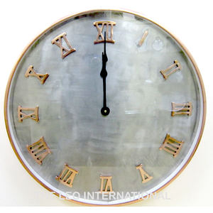 Horloge murale silencieuse au design moderne et original, décoration de salon unique, design fantaisie, acier inoxydable, forme ronde - Product Image 4