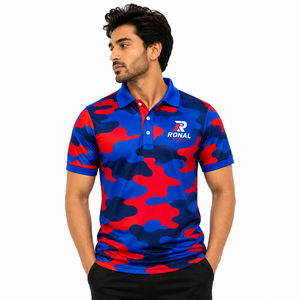 Polo promotionnel pour homme en coton peigné piqué avec col élégant par Ronal Sports - Product Image 3