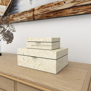 Boîte à bijoux de luxe en incrustation d'os et boîte à bijoux en nacre et décoration indienne de couleur personnalisée article Falak World Export - Product Image 1