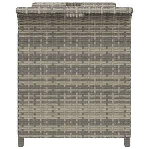 Gris 45,7 "x 18,1" x 22,4 "Banco de patio de ratán polivinílico con cojín - Product Image 4