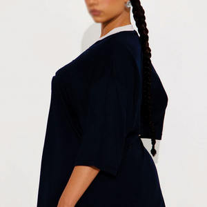 Maillot de football américain surdimensionné à col en V, coupe boxy, épaules tombantes, en mesh, avec impression de logo personnalisé, style streetwear, vente en gros OEM pour femmes - Product Image 6