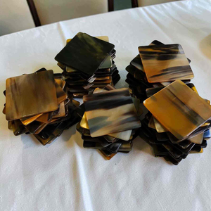 ที่รองแก้วแตรทำมือแบบพรีเมี่ยมทำจากเขาควายและเขาวัวผิวเคลือบเงาสูง - Product Image 3