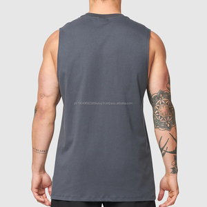 Débardeur pour homme sur mesure de haute qualité, très vendu, respirant, tissé, pour la salle de sport, l'entraînement, style décontracté, chaînes de boutons 3D - Product Image 6