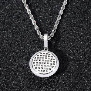 Basketball <b>Pendant</b> With Moissanite Stones <b>Solid</b> Yellow <b>Gold</b> Finish Iced Out Charm Style Unisex Charm Diamond Look <b>Pendant</b> - Product Image 3