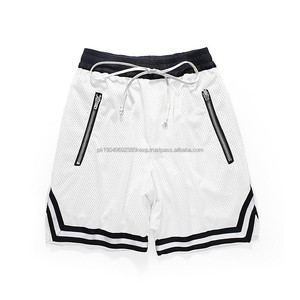 Short de basket-ball de sport vierge pour hommes sur mesure avec poches zippées uniforme de basket-ball short en jersey de basket-ball - Product Image 3