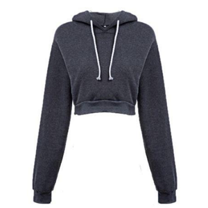 Sudadera corta de invierno para mujer, forro polar de secado rápido, ropa OEM al por mayor, talla grande, patrón sólido, bordado, gran oferta - Product Image 3