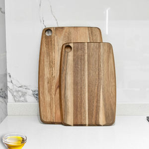 Tabla de Cortar de Madera Natural con Bordes Redondeados y Orificio para Colgar, Tabla de Cocina Multiusos para Frutas, Verduras y F - Product Image 2